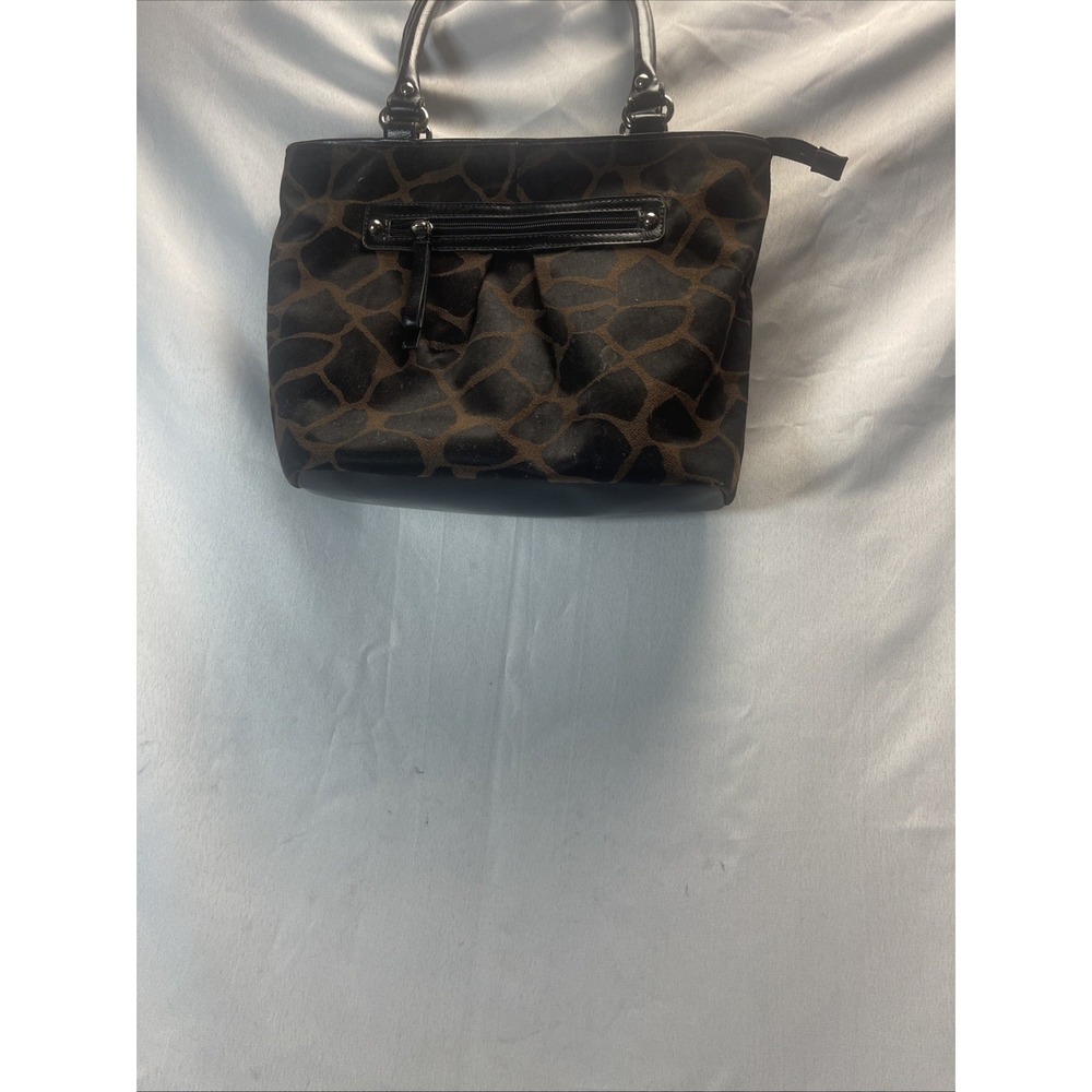 Nine & Co by Nine West vintage coated canvas Shoulder Handbag - chocolate
